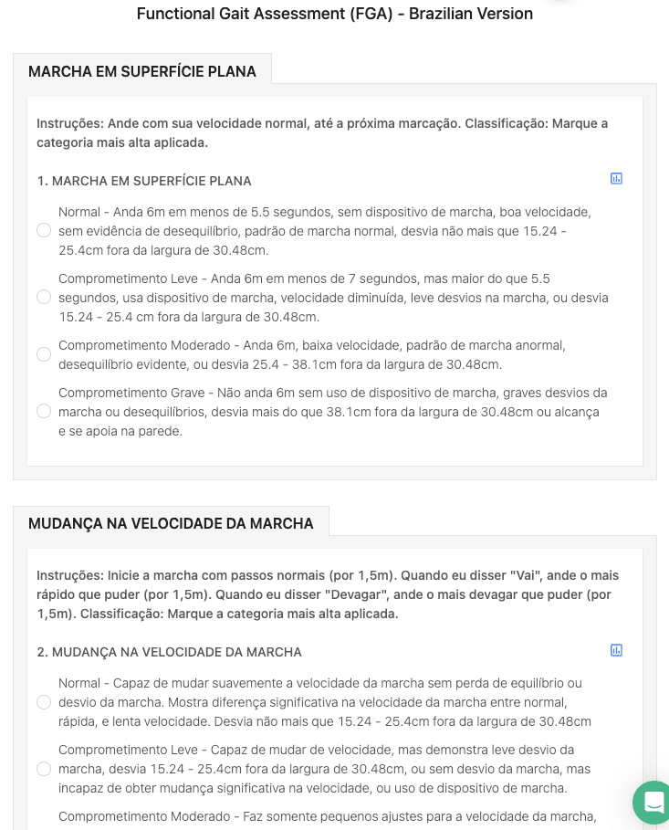 Questionários - Prontuário Eletrônico - USECORE